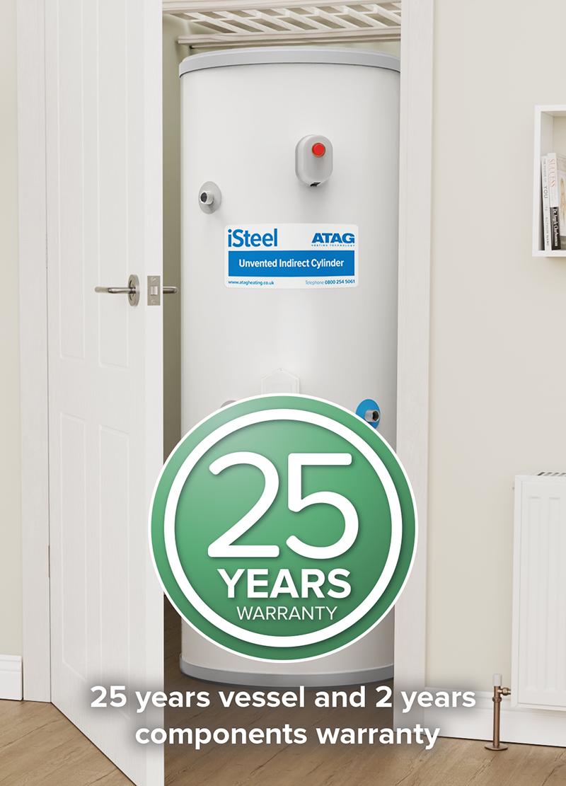 25 years vessel and 2 years components warranty