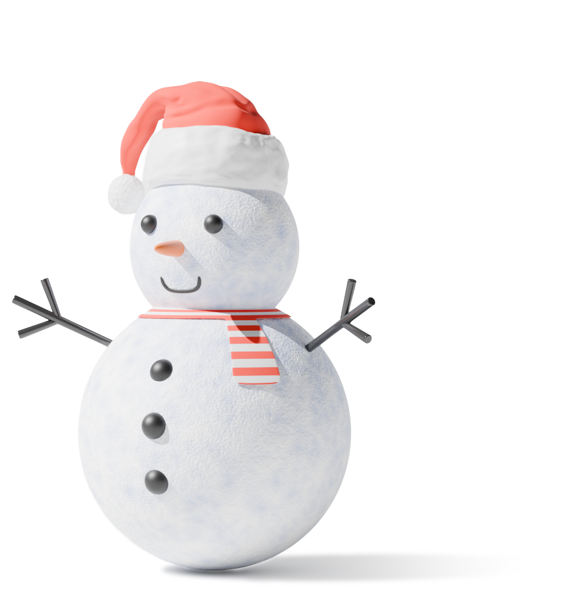 3D image of a snowman