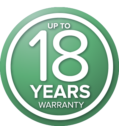 Up to 18 year warranty icon